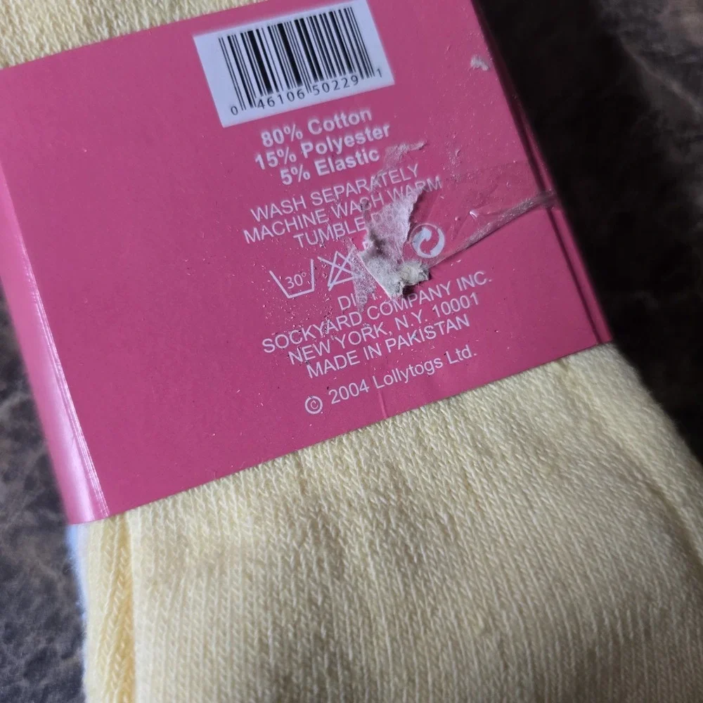 Vintage 2004 FT Sport French Toast Girls Socks 3 Pair 6-8.5 Pastel Deadstock